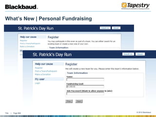 What’s New | Personal Fundraising  