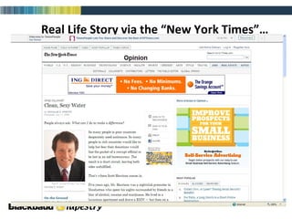 Real Life Story via the “New York Times”… 