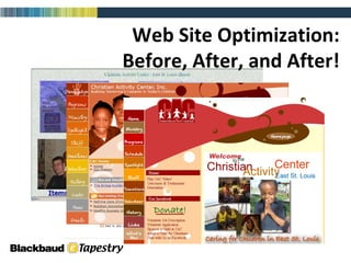 Web Site Optimization: Before, After, and After! 