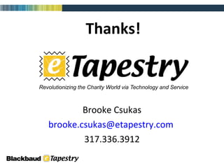 Thanks! Brooke Csukas [email_address]   317.336.3912 