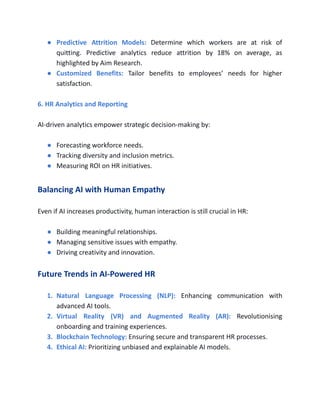 Embracing The Future – The Transformative Power Of AI In HR | PDF