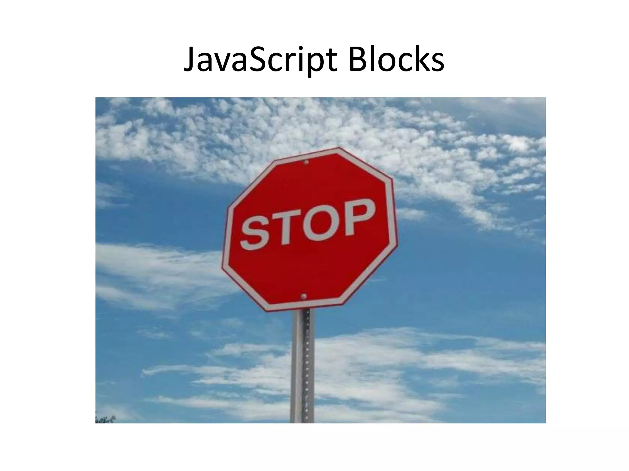 JavaScript Blocks