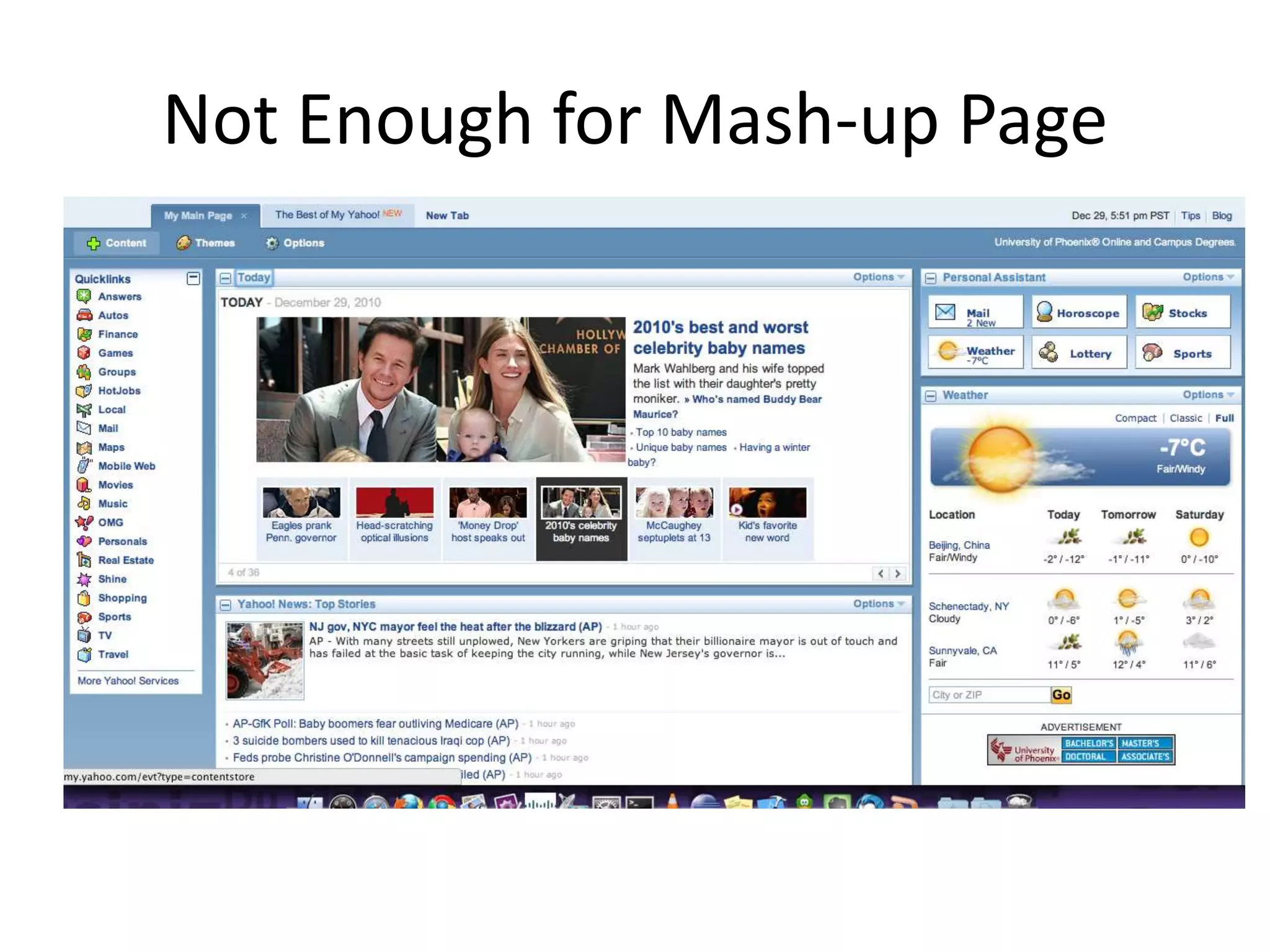 Not Enough for Mash-up Page