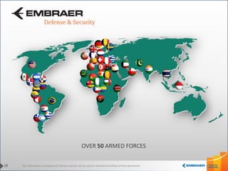 This information is property of Embraer and can not be used or reproduced without written permission.
OVER 50 ARMED FORCES
29
 