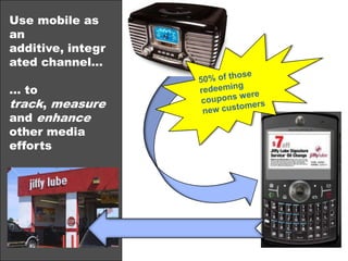 #5. Use mobile as an additive, integrated channel…… to alert consumers to your Magnetic Content
