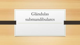Glándulas
submandibulares
 