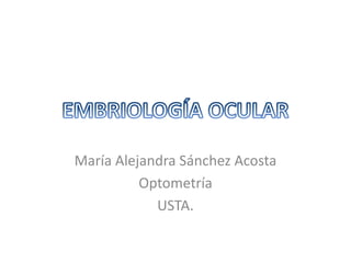 María Alejandra Sánchez Acosta
          Optometría
            USTA.
 