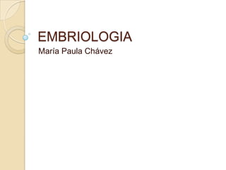 EMBRIOLOGIA
María Paula Chávez
 