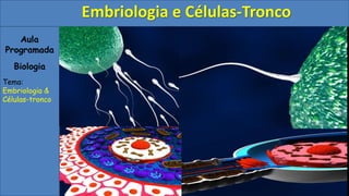 Aula
Programada
Biologia
Tema:
Embriologia &
Células-tronco
Embriologia e Células-Tronco
 