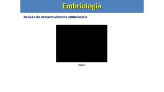 Revisão do desenvolvimento embrionário
Embriologia
Embriologia
Vídeo
 