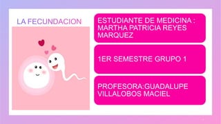1
ESTUDIANTE DE MEDICINA :
MARTHA PATRICIA REYES
MARQUEZ
1ER SEMESTRE GRUPO 1
PROFESORA:GUADALUPE
VILLALOBOS MACIEL
 