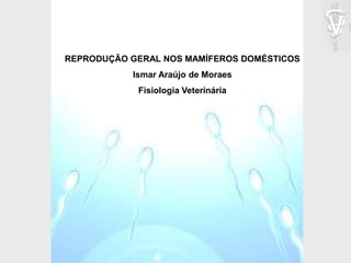 REPRODUÇÃO GERAL NOS MAMÍFEROS DOMÉSTICOS
Ismar Araújo de Moraes
Fisiologia Veterinária
 