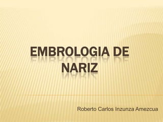 EMBROLOGIA DE
    NARIZ

      Roberto Carlos Inzunza Amezcua
 