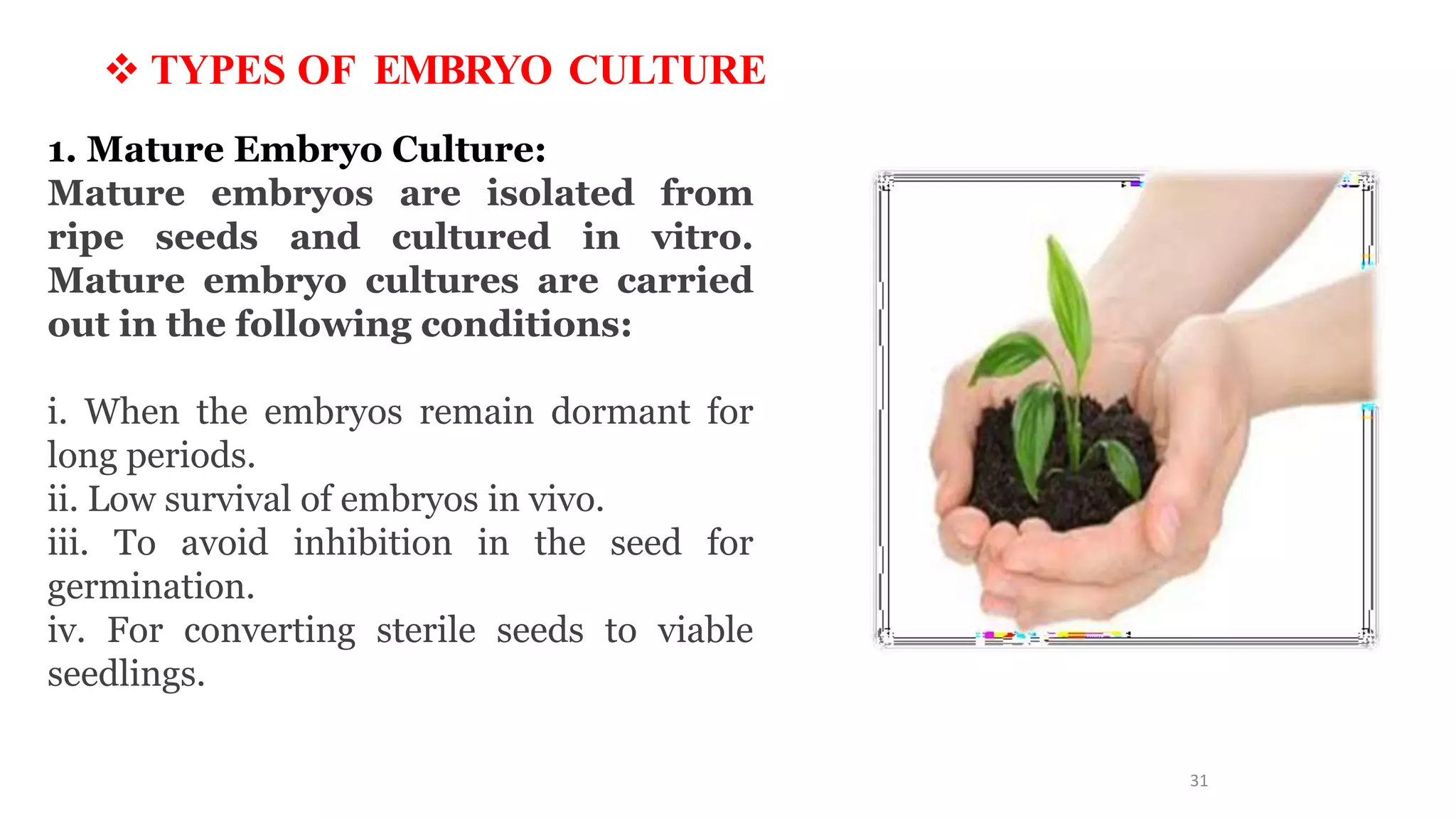 Embryo culture and embryo rescue technique | PPTX