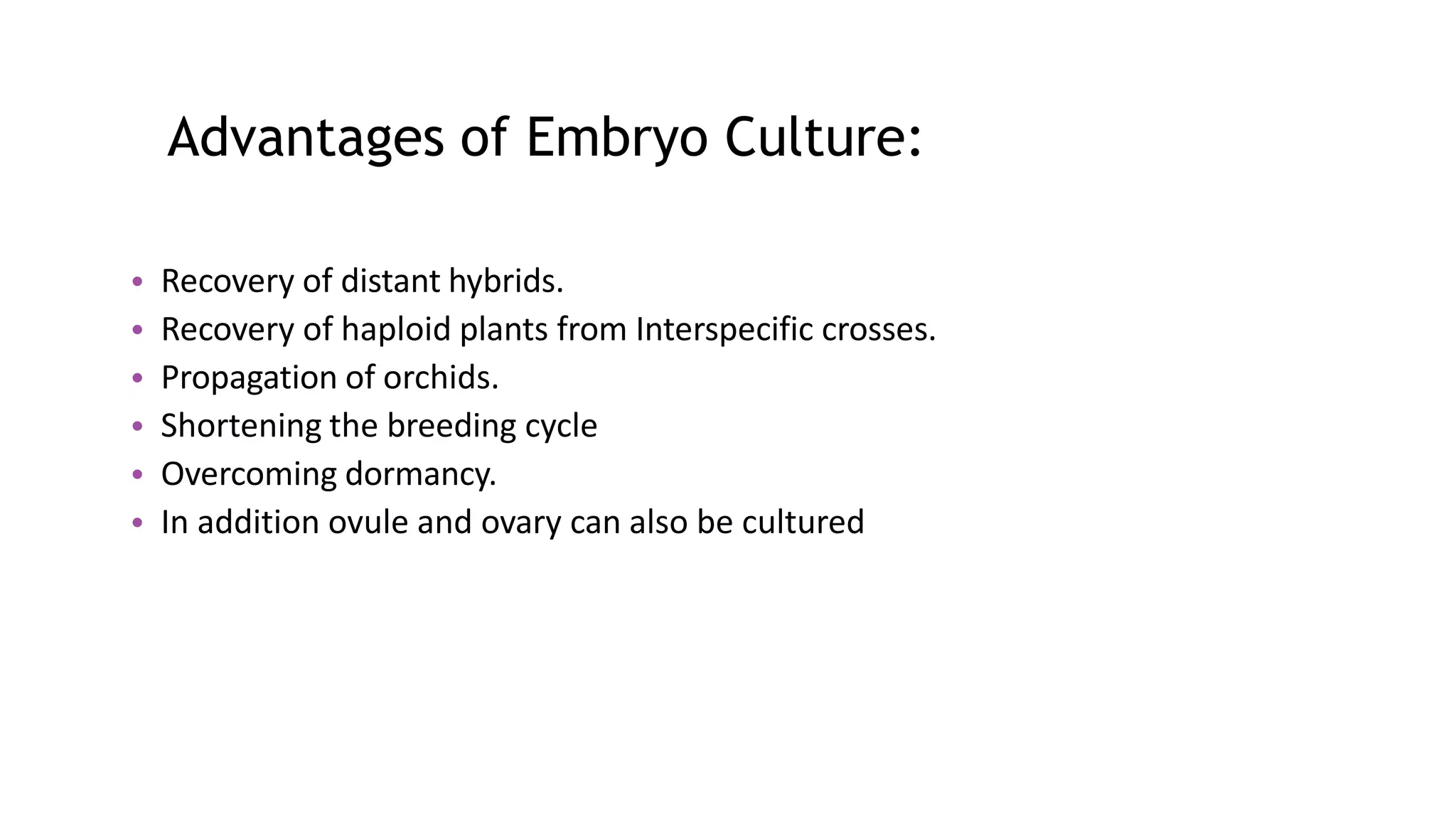 Embryo culture and embryo rescue technique | PPTX