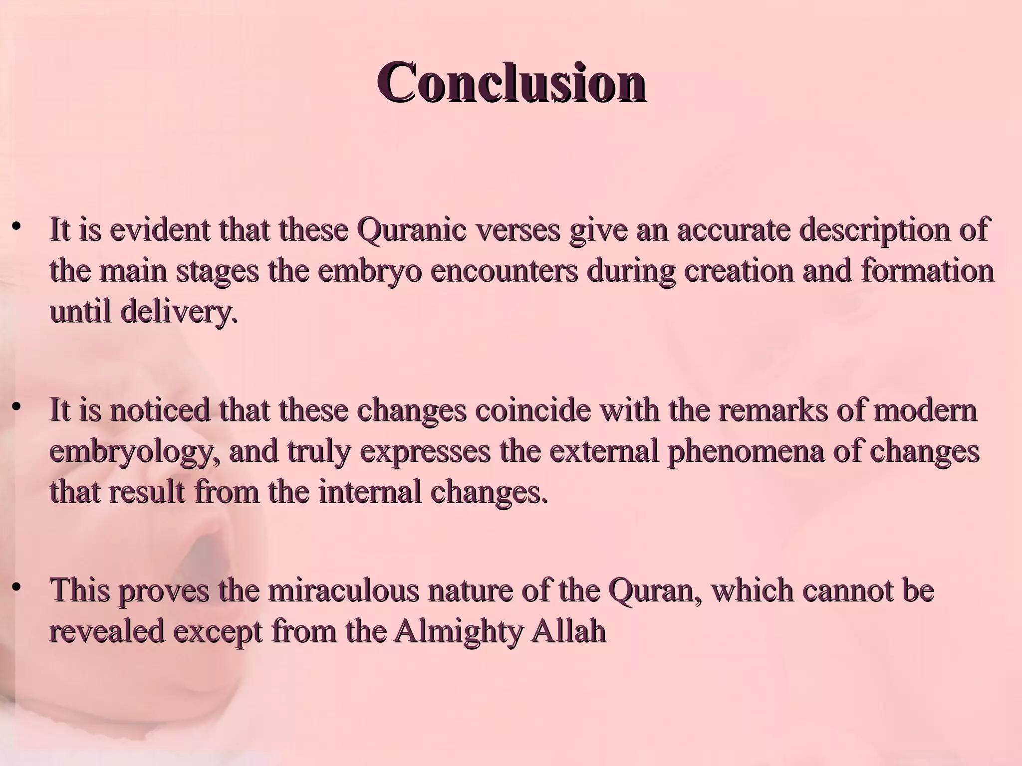 Embryology in the Holy Quran | PPT