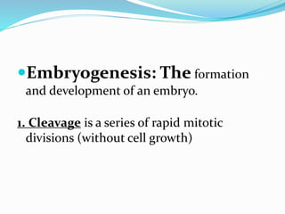 2. Gastrulation : is a phase early in the
embryonic development of most animals/human
being, during which the single-layer...