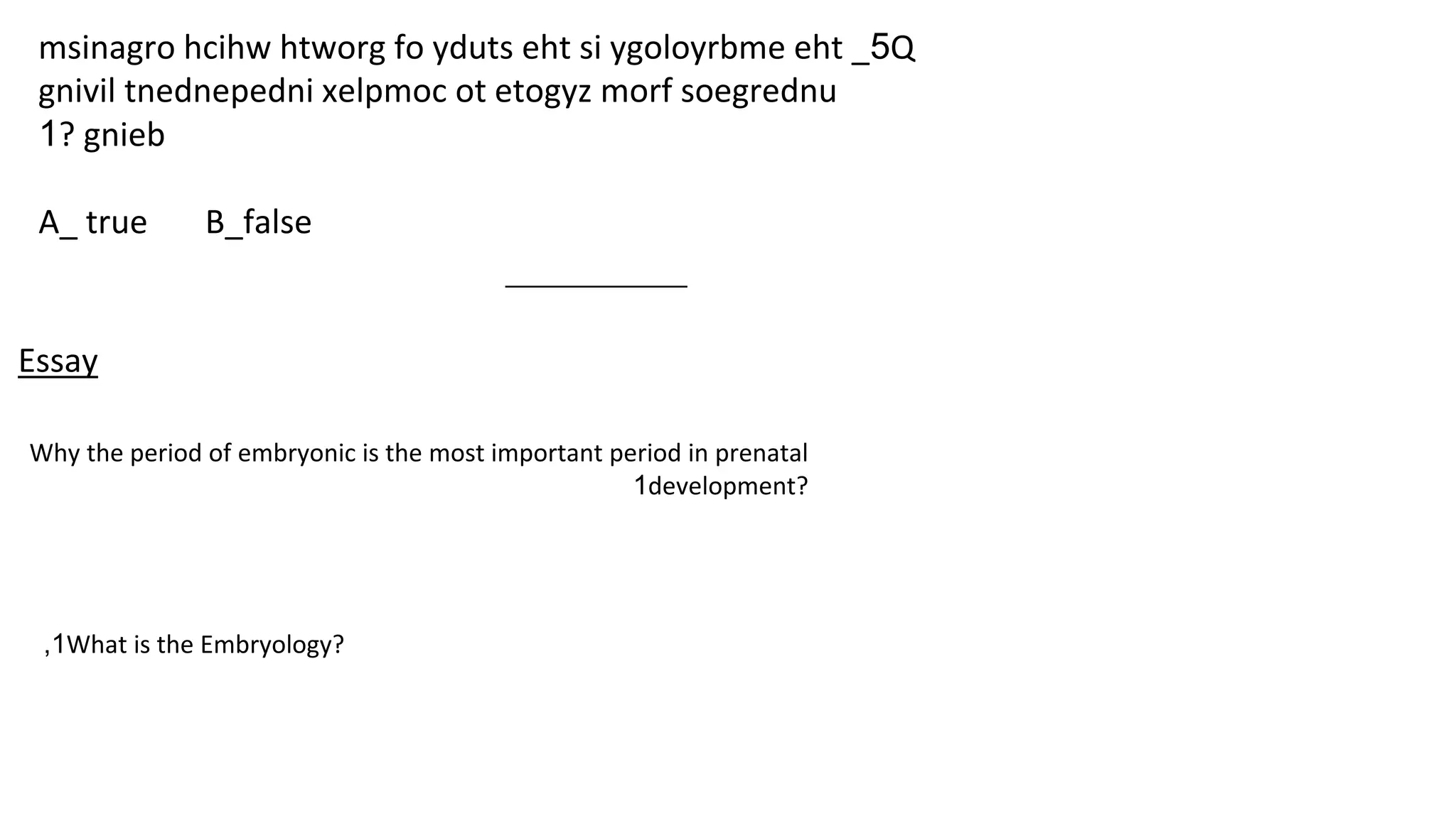 Embryology visual data 6