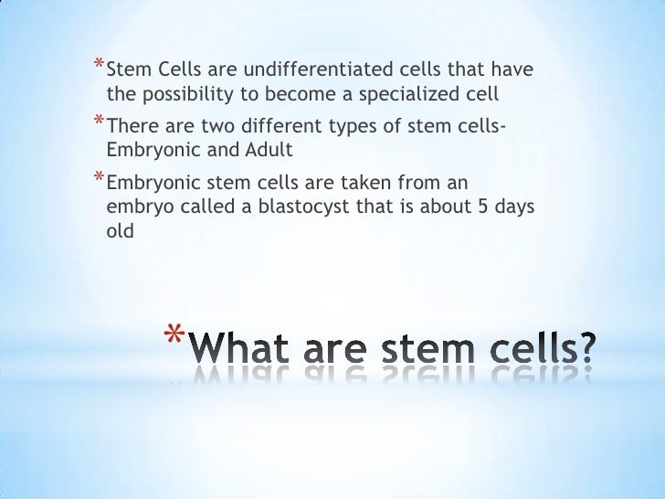 Embryonic Stem Cells Project