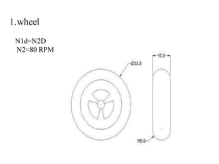 1.wheel
N1d=N2D
N2=80 RPM
 