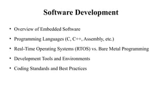 EMBEDDED SYSTEM DEVELOPMENT with life cycle | PPTX
