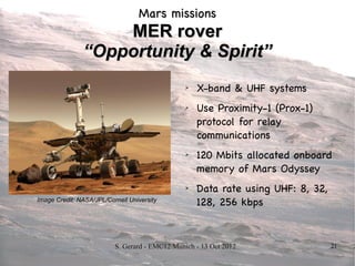 Data communication and Mars missions | PDF