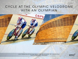 C Y C L I N G AT T H E O LY M P I C
V E LO D R O M E W I T H A N O LY M P I A N
 