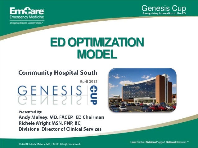 Genesis Cup                                                        Recognizing Innovation in the ED                       ...