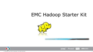 EMC Hadoop Starter Kit

© Copyright 2014 EMC Corporation. All rights reserved.

4

 