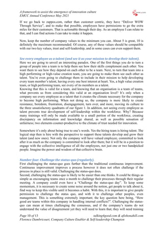 Facilitating the Ermergence of Innovation Culture | PDF