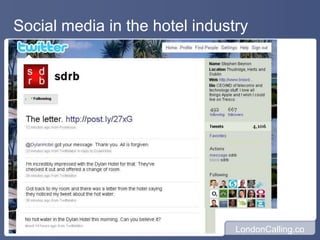 Social media in the hotel industry“”