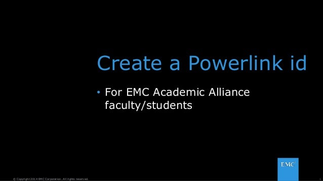 creating a powerlink id emc powerlink