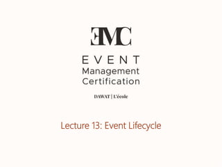 Lecture 13: Event Lifecycle
 