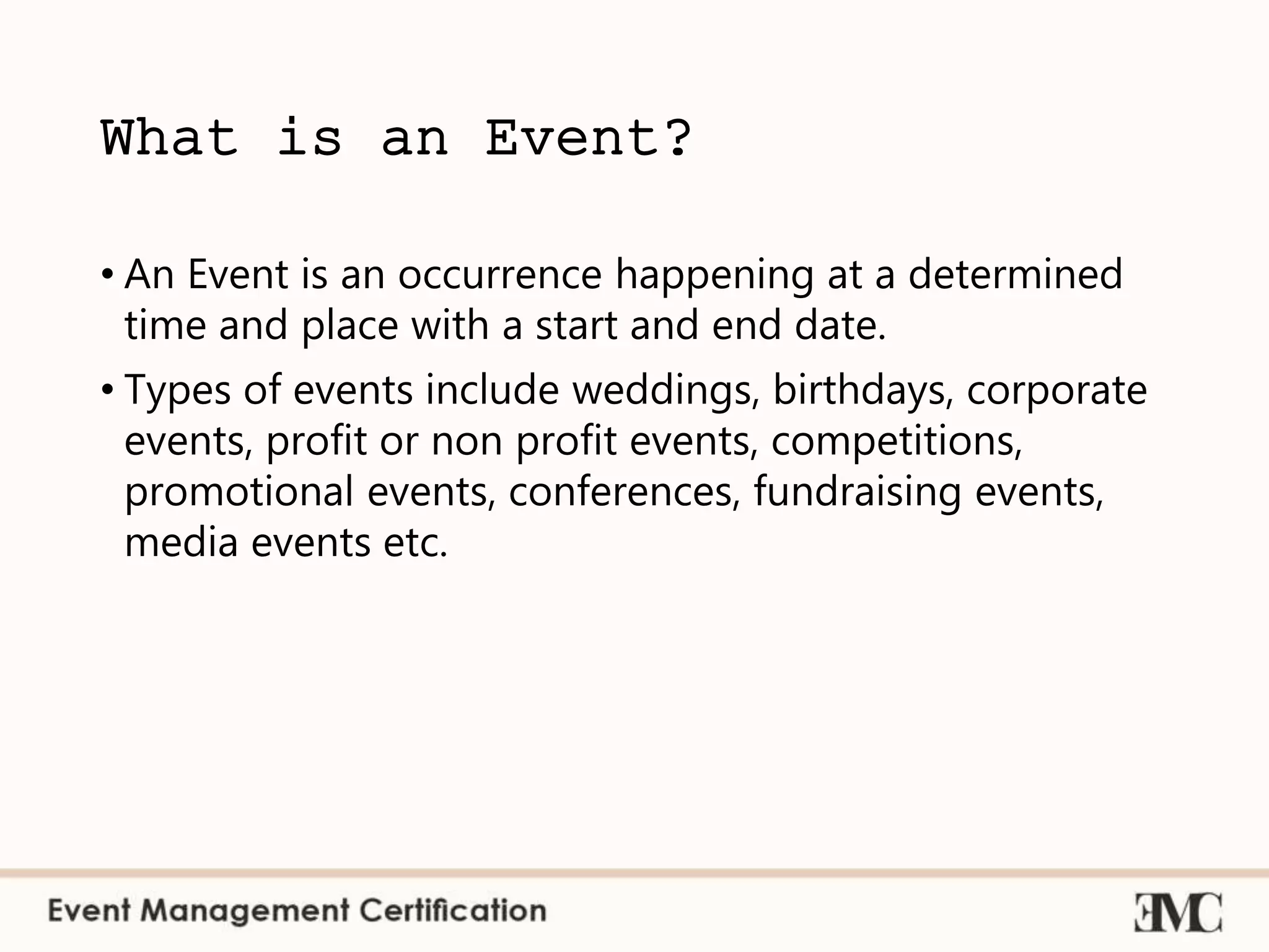 Emc lecture 1 what is event management | PPTX
