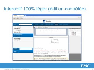 29© Copyright 2011 EMC Corporation. All rights reserved.
Interactif 100% léger (édition contrôlée)
 