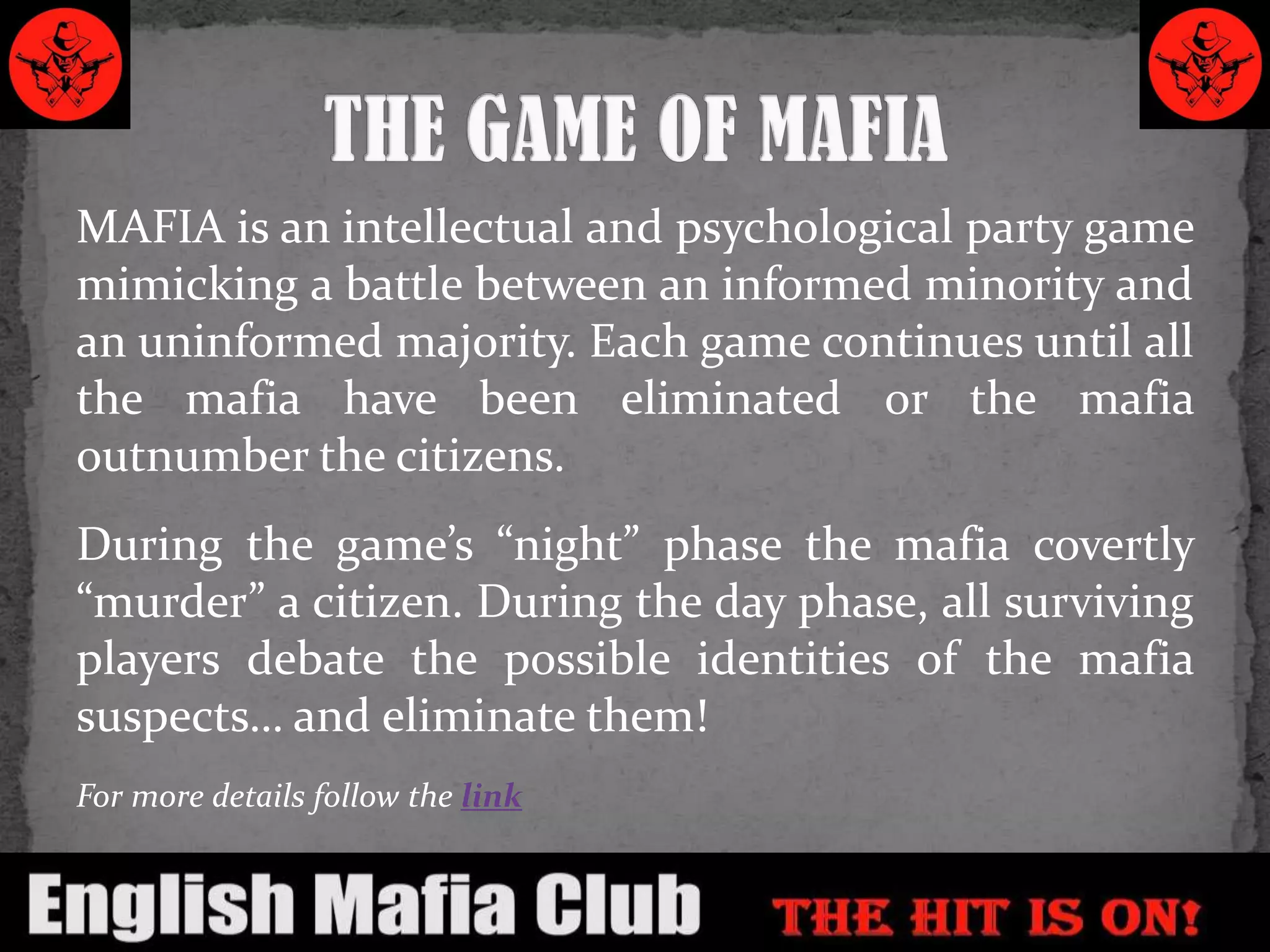 English Mafia Club's presentation | PPTX