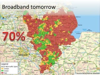 Half the number of investors in London, and 20% less than the average* Source CBN/Samknows/CRC