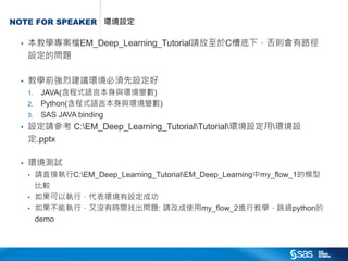 深度學習 Deep Learning 概論 使用sas Em 實做