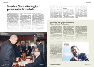 ASubcomissão Permanente de
Combate ao Trabalho Escra-
vo e Acompanhamento da Regu-
larização Fundiária da Amazônia
Legal, vinculada à Comissão de
Direitos Humanos e Legislação
Participativa (CDH), é o órgão
do Senado responsável por fiscali-
zar e apoiar as ações nessa área.
O colegiado foi criado em mar-
ço de 2007, em caráter temporá-
rio, por iniciativa do presidente
da CDH, senador Paulo Paim
(PT-RS). Nessa subcomissão, os
senadores acompanham as inicia-
tivas do Executivo e os processos
no Judiciário, e procuram acelerar
a aprovação de projetos de lei que
tratem do combate ao trabalho
escravo.
Em maio de 2009, a subcomis-
são foi tornada permanente, ape-
sar de seus integrantes esperarem
que o trabalho escravo seja algo
transitório no Brasil.
“O sonho de amanhã é estar
numa reunião para dizer que está
extinta a Subcomissão de Com-
bate ao Trabalho Escravo por não
existir mais essa prática”, disse
Paim à época.
O então senador José Nery
(PSOL-PA) foi o primeiro presi-
dente da subcomissão, que che-
fiou até janeiro passado. O co-
legiado ainda será instalado este
ano, com nova composição.
No primeiro ano de trabalho,
a subcomissão se concentrou na
análise do Plano Nacional para a
Erradicação do Trabalho Escravo
e nas denúncias de existência de
trabalho escravo na empresa Pa-
grisa, no Pará (leia mais na pág.
36). Os senadores também es-
tiveram duas vezes no Pará e no
Maranhão para apurar denúncias
de trabalho escravo.
Em 2008, promoveu o Ato
Nacional Contra o Trabalho Es-
cravo, que recolheu assinaturas
para abaixo-assinado pedindo a
aprovação da PEC 438/01. Re-
alizou ainda audiência pública
Senado e Câmara têm órgãos
permanentes de combate
O ex-senador José Nery foi esco-
lhido como presidente de honra da
Frente Parlamentar Mista de Erradi-
cação do Trabalho Escravo, na reu-
nião de encerramento da programa-
ção da 2ª Semana Nacional de Erra-
dicação do Trabalho Escravo, em três
de fevereiro.
Nery, que foi o presidente de
fato da frente até janeiro, agradeceu
a homenagem recebida dos colegas
e revelou que seu sonho é ver pro-
mulgada a PEC 438/01 ainda este
ano, no mesmo dia em que foi san-
cionada a Lei Áurea, 13 de maio.
“Foi o senador José Nery quem
nos juntou, quem está por trás de
tudo isso e quem vai continuar tendo
um papel fundamental, mesmo sem
ser senador. Lembro que Joaquim
Nabuco, durante a luta pela aboli-
ção, chegou a perder a eleição para
deputado em Pernambuco e isso
não significou que ele tenha parado
a luta e não tenha se transformado
no grande patrono da primeira abo-
lição, enquanto esperamos a segun-
da”, disse Cristovam, vice-presidente
da frente parlamentar.
Na presidência da Subcomissão
de Combate ao Trabalho Escravo,
Nery foi um dos articuladores da
criação da Frente Parlamentar Mista
pela Erradicação do Trabalho Escra-
vo, em 2010.
O ex-senador foi ainda o au-
tor do projeto que deu origem à Lei
12.064/09, que instituiu o Dia (28
de janeiro) e a Semana Nacional de
Combate ao Trabalho Escravo.
Cearense, José Nery chegou ao
Senado em 2007, representando o
Pará – estado onde vive e trabalha
desde 1985. Ele assumiu o cargo
como suplente de Ana Júlia Carepa
(PT), eleita em 2006 para o governo
do estado.
Fundador da Central Única dos
Trabalhadores (CUT), Nery apoiou
e assessorou atividades de formação
sindical no Pará, em especial das en-
tidades da região de Guajarina. De
1993 a 1995, foi diretor do Sindicato
dos Empregados em Atividades Cul-
turais Recreativas e de Assistência
Social do Pará. Nery exerceu ainda
três mandatos de vereador em Aba-
etetuba (de 1997 a 2005 pelo PT, e,
até 2007, pelo PSOL).
Na despedida do Senado, deixou
claro que vai persistir no seu traba-
lho: “volto a minha querida Abaete-
tuba, para ali continuar o sonho e a
luta de ajudar a construir um Brasil
justo, honesto, onde todos tenham
pão, justiça e liberdade. É essa a mis-
são a que nos dedicamos”.
sobre o 2º Plano Nacional para a
Erradicação do Trabalho Escravo,
divulgado em setembro daquele
ano.
Em fevereiro de 2010, a subco-
missão participou da organização
da sessão especial do Senado que
marcou a Semana Nacional de
Combate ao Trabalho Escravo,
requerida por Nery. E, este ano,
voltou a participar da programa-
ção, que culminou com a reunião
da frente parlamentar e da frente
nacional que deu origem a esta
revista.
Na Câmara
Na Câmara dos Deputados, a
criação da Subcomissão de Com-
bate ao Trabalho Escravo, Degra-
dante e Infantil, na Comissão de
Trabalho, Administração e Servi-
ço Público, foi aprovada em 24 de
outubro de 2007.
Ela só foi instalada no ano se-
guinte, quando os membros fo-
ram indicados pelos partidos.
Desde a sua criação até janeiro
passado, a subcomissão foi pre-
sidida pelo ex-deputado Paulo
Rocha (PT-PA), autor da pri-
meira proposta (PEC 232/95),
que prevê a expropriação da terra
em que for constatada a prática
do trabalho escravo, hoje apen-
sada à PEC 438/01. O deputado
propôsacriaçãodasubcomissãona
Câmara como reação ao caso
Pagrisa.
Ex-senador José Nery é presidente de
honra da Frente Parlamentar
Senadores Suplicy, Cristovam,
Paim e Nery (ao fundo) na
instalação da Subcomissão
Permanente de Combate ao
Trabalho Escravo, em 2009
Nery participa de
manifestação para
pedir a aprovação
da PEC 438/01 pela
Câmara dos Deputados
JoséCruz
Geraldo Magela
Ações de combate
www.senado.gov.br/emdiscussao
Ações de combate

5958 
maio de 2011
« SUMÁRIO
 