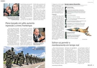 Para resolver alguns dos proble-
mas que atingem as fronteiras bra-
sileiras, a presidente da República,
Dilma Rousseff, lançou, em junho
passado, o Plano Estratégico de
Fronteiras para prevenir e reprimir
delitos em área de fronteira.
O plano prevê atuação integra-
da de municípios, órgãos federais
e estaduais de segurança públi-
ca, da Receita Federal do Brasil e
das Forças Armadas. As ações são
executadas pelos ministérios da
Justiça (Operação Sentinela) e da
Defesa (Operação Ágata).
Em dezembro, foi apresentado
um balanço dos primeiros cinco
meses da iniciativa. Na avaliação
do vice-presidente e coordenador
do plano, Michel Temer, o resul-
tado é positivo. Segundo informa-
ção do Ministério da Justiça, só a
apreensão de drogas aumentou 14
vezes em comparação com os pri-
meiros cinco meses de 2011(veja
infográfico na pág. 69).
As operações acionaram 26 ór-
gãos públicos federais e 12 minis-
térios. Às Forças Armadas, coube
também oferecer apoio logístico
às operações das polícias Federal e
Rodoviária Federal.
Em 2011, foram realizadas três
operações Ágata. A primeira, na
fronteira com a Colômbia, e a se-
gunda, com Uruguai, Argentina
faixa de fronteira, que corresponde
a 27% do território nacional.
A isso, soma-se a grande per-
meabilidade das fronteiras do país.
“Cerca de mil rios penetram o ter-
ritório brasileiro, cada um deles é
uma via de comunicação por onde
passa todo tipo de comércio le-
gal e ilegal. Isso torna gigantesca a
nossa tarefa de vigiar”, afirmou o
comandante. Atualmente, o Exérci-
to possui 87 organizações militares
na faixa de fronteira, sendo 21 pe-
lotões. Outros 28 pelotões estão em
fase de criação.
O general fez uma comparação
com o que ocorre entre México e
Estados Unidos, cuja fronteira é de
cerca de 3 mil quilômetros: “Com
todo o aparato tecnológico e poli-
cial, os Estados Unidos não conse-
guem vedar sua faixa de fronteira”,
explicou.
O senador Blairo Maggi
(PR-MT) citou o caso da fronteira
de Mato Grosso, onde, revelou, o
contingente militar é pequeno. A
região enfrenta graves problemas
com o tráfico de drogas e o con-
trabando de carros roubados para
a Bolívia. “São quase 800 quilô-
metros de fronteira seca, muito
desguarnecida, que é praticamente
impossível o estado controlar”.
O alerta do general Villas Bôas, comandante
militar da Amazônia: “Temos metade do
território não integrado à dinâmica do
desenvolvimento nacional"
Plano lançado em julho aumenta
repressão a crimes fronteiriços
MOREIRAMARIZ/AGÊNCIASENADO
Tropas do Exército preparadas para
participar da Operação Ágata, em 2011:
tráfico de drogas como alvo principal
FELIPEBARRA/MINISTÉRIODADEFESA
Inácio Arruda vê na cooperação com
vizinhos um fator essencial para a
segurança nas fronteiras
e Paraguai. Já a terceira atingiu
os limites do Brasil com o Peru, a
Bolívia e parte do Paraguai.
O ministro da Defesa, Celso
Amorim, ressaltou que o Bra-
sil informou os vizinhos sobre as
operações. “Com isso, gerou-se
um clima de transparência. A vi-
são foi totalmente positiva em re-
lação à ação do Brasil”, garantiu.
Cooperação
A cooperação com os países
vizinhos é outra medida previs-
ta no plano (veja pág. 65). De
acordo com o jornalista Marcelo
Rech, a cooperação vai além das
instituições. A atuação do Exérci-
to na fronteira, por exemplo, não
se limita à vigilância. Rech con-
tou que, na cidade colombiana
de Letícia, vizinha da brasileira
Tabatinga, problemas básicos são
solucionados com a ajuda dos mi-
litares brasileiros. “A integração
na fronteira possui uma dinâmica
particular, que envolve o dia a dia
de quem vive ali”, completou.
Já o senador Inácio Arruda
(PCdoB-CE) acredita que um
maior grau de cooperação com
os vizinhos, sobretudo na área
econômica, é fundamental para a
segurança na fronteira. “Se essas
nações se desenvolvem, a nossa
segurança aumenta e a delas tam-
bém”, argumenta.
GERALDOMAGELA/AGÊNCIASENADO
Outra iniciativa prevista para
aumentar a proteção às fronteiras
brasileiras é o Sistema Integrado
de Monitoramento de Frontei-
ras (Sisfron), desenvolvido pelo
Exército, que envolve radares, sis-
temas de comunicação e veículos
aéreos não tripulados. A previsão
é de que o Sisfron leve dez anos
para ser totalmente implantado.
De acordo com o general
Villas Bôas, o sistema é baseado
em uma rede de sensores colo-
cados sobre a linha de fronteira,
interligada a sistemas de coman-
do e controle, que, por sua vez,
estarão interligados às unidades
operacionais com capacidade de
dar resposta, em tempo real, aos
problemas detectados.
A implantação do Sisfron será
feita em etapas, por região. A ex-
pectativa do Exército é de que,
no prazo de dez anos, toda a
faixa de fronteira esteja coberta.
Um aspecto importante é a inte-
gração do Sisfron com outros re-
cursos já existentes ou em desen-
volvimento, como o Sistema de
Proteção da Amazônia (Sipam),
o Sistema de Gerenciamento
da Amazônia Azul (Sisgaaz) e o
Sistema de Controle do Espaço
Aéreo.
O comandante militar da
Amazônia lembrou ainda que o
Sisfron vai favorecer também as
atividades de outras áreas do go-
verno, como Ibama e Ministério
da Agricultura, e trará benefícios
para a sociedade e para a eco-
nomia. O ministro da Defesa,
Celso Amorim, ressaltou outra
característica que ele considera
fundamental no projeto do Sis-
fron: a aquisição de tecnologia
que, no futuro, poderá servir
para a construção de um satéli-
te brasileiro, com mão de obra e
tecnologia nacionais (leia mais
nas págs. 62 e 63).
Sisfron vai permitir o
monitoramento em tempo real
Operações conjuntas reforçam defesa
Plano Estratégico de Fronteiras apresenta primeiros resultados
Utilizados e helicópteros e dois veículos aéreos
não tripulados
100 aviões
45 mil km
8 toneladas de explosivos
de rios e lagos patrulhados, com apreensão ou
notificação de 46 embarcações, 59 motos, 20 caminhões, 465
quilos de agrotóxicos, 332 quilos de maconha, 19,5 kg de cocaína,
63 armas, , R$ 345 mil e US$ 250
mil em espécie
Fiscalização de e 3 garimpos5 madeireiras
Apoio médico de embarcações da Marinha e de hospitais de campo
do Exército e da Aeronáutica às populações locais
Operação Ágata
Ministério da Defesa
17.632 membros
11.632 km
das três Forças Armadas dispostos ao longo
de (63% da fronteira)
Operação Sentinela
Ministério da Justiça
3 pistas de pouso destruídas
Apreensão de de maconha
e cocaína, 473 mil fármacos, 4,4 milhões de
pacotes de cigarros e 534 armas de fogo
115,3 toneladas
Foram realizados , 21.288
procedimentos médicos e 11.720 atendimentos odontológicos
10.914 atendimentos médicos
Fonte:MinistériodaDefesa
Foram em flagrante4,2 mil prisões
www.senado.gov.br/emdiscussao 
69
Estratégia Nacional
março de 2012
 