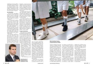 ­imobilização 
dos leitos públicos, 
comparando-se motociclistas e ou-tras 
vítimas (pedestres, conduto-res, 
passageiros, ciclistas) e a pro-porção 
de motociclistas com lesão 
cerebral e amputações de mem-bros 
inferiores em relação ao total 
de casos de trânsito”, ­enumerou. 
Sem alternativas 
De todo modo, a rede pública é 
um destino certo do motociclista 
ferido no trânsito no Brasil pelo 
simples fato de que é para algum 
dos hospitais gerais de referên-cia 
que o resgate está orientado a 
transportá-lo. 
“Se os ferimentos do motoci-clista 
levarem a uma internação 
maior do que 24 horas e, espe-cialmente, 
maior do que sete dias, 
é provável que ele tenha sofrido 
politraumatismos graves, amputa-ções 
e, talvez, neurotraumas — le-são 
cerebral especialmente — sig-nificativos. 
Em todas as situações, 
é a rede pública de saúde que arca-rá 
com o ônus integral do cuidado 
dessa vítima, tenha ou não a víti-ma 
o melhor plano de saúde priva-do 
que o dinheiro pode comprar”, 
explica Biavati. 
Para enfrentar o problema, a 
Rede Saúde Toda Hora, criada 
pelo governo federal tendo como 
meta melhorar o atendimento 
pelo SUS aos usuários em situ-ação 
de urgência, incorporou a 
prevenção das lesões e mortes no 
trânsito como prioridade na rede 
de urgência (tanto a rede móvel, 
que é o Samu, como o serviço 
hospitalar), a abertura de novas 
unidades de pronto-atendimento 
(UPAs) e outros serviços, disse no 
Senado a coordenadora da Área 
Técnica de Vigilância e Prevenção 
de Violências e Acidentes do Mi-nistério 
da Saúde, Marta Maria 
Alves da Silva. 
O senador Paulo Davim (PV- 
-RN), como médico, também foi 
testemunha dessa epidemia a que 
se refere o ministro Alexandre Pa-dilha. 
Para ele, falta fiscalização 
do trânsito para reduzir o número 
de mortos e feridos. 
“O acidente de moto é um 
prejuízo muito grande, não traz 
prejuízos só para a vítima, mas fi-nanceiros 
para o SUS. Além das 
internações, há os pacientes que 
foram atendidos e receberam alta. 
Tampouco está contabilizado o 
paciente que recebeu benefícios da 
Previdência, o gasto com a recu-peração, 
com fisioterapia, além do 
prejuízo social por conta de um ci-dadão 
que deixou de trabalhar, de 
produzir”, avalia o senador. 
Os tipos de ferimentos 
Mais ainda do que os acidentes 
de automóvel, uma queda de mo-tocicleta 
dificilmente passa impu-ne. 
As estimativas indicam que 
as chances de morte são 20 vezes 
maiores, 60 vezes maiores se a 
pessoa não estiver usando o capa-cete 
(veja o infográfico à pág. 20). 
Dirceu Rodrigues Alves Junior, 
diretor de Comunicação da Abra-met, 
disse no Senado que os trau-matismos 
cranianos nos motoci-clistas 
correspondem a 25%, 
mas o comprometimento dos 
membros inferiores — lesões 
graves e gravíssimas — cor-responde 
a 73%. De acordo 
com Ricardo Xavier, diretor- 
-presidente da seguradora Lí-der 
DPvat, que administra o 
seguro, 25% das indenizações 
pagas por invalidez foram por 
perda funcional de um dos 
membros inferiores. Outros 
12%, por um dos membros 
superiores. 
“Um indivíduo que cai da 
moto vai ter lesões complicadíssi-mas 
nos membros inferiores. Che-ga 
ao hospital faltando tecido, per-dido 
no asfalto, com infecção, pre-cisando 
fazer enxertos, tratamen-tos 
cirúrgicos múltiplos, aumen-tando 
o custo da hospitalização”, 
informou o médico. Pós-graduado 
em Medicina do Trabalho e Me-dicina 
de Tráfego, Dirceu critica 
alterações do Conselho Nacional 
de Trânsito nos equipamentos 
obrigatório de proteção. “Retirou 
a queixeira, a viseira e desprotege a 
face, local de maior impacto num 
acidente. E permite que o indiví-duo 
ande de capacete, mas de cal-ção, 
de chinelo, sem chinelo, sem 
outra proteção”. 
Como revela Luiz Guilherme 
Nadal Nunes, da Rede Sarah, 
no primeiro semestre de 2011 as 
Vítimas de acidentes de moto com 
lesões nas pernas fazem reabilitação 
no hospital da Rede Sarah, em Brasília 
­vítimas 
de acidentes de moto que 
chegaram às unidades apresenta-ram, 
predominantemente, lesões 
medulares, lesões ortopédicas e 
lesões cerebrais, representadas, em 
sua quase totalidade, por trau-matismos 
crânio-encefálicos. As 
paraplegias foram responsáveis 
por 70,6% do total de casos regis-trados 
de lesão medular. A maior 
incidência de casos de lesões de-correntes 
de acidentes de trânsito 
ocorreu entre os 15 e os 39 anos 
(73,6% dos casos). 
Para o senador Waldemir Moka 
(PMDB-MS), que é médico, o 
Brasil precisa preparar a prevenção 
e, sobretudo, a área de atendimen-to 
à saúde, porque, quando não se 
usa capacete, na maioria das ve-zes 
um traumatismo craniano ou 
é fatal ou vai deixar sequelas que 
vão complicar a vida das pessoas. 
“Se não tiver um centro cirúrgico, 
uma UTI, não salva o paciente! E 
o que tem acontecido? O Samu 
socorre, o paciente chega à ur-gência, 
e não há estrutura! Quer 
dizer, você salva uma vida, mas a 
perde em seguida, porque o aten-dimento 
não tem continuidade, 
porque os serviços não estão pre-parados”, 
lamenta Moka. 
O presidente da Associação 
de Medicina Intensiva Brasileira 
(Amib), José Mário Meira Te-les, 
professor na Escola Bahiana 
de Medicina e Saúde Pública, 
Realidade Brasileira 
Divulgação 
­também 
não se conforma com os 
números da epidemia e concorda 
com Moka em relação à falta de 
estrutura da rede pública para so-correr 
as vítimas. 
“Fico impressionado quando 
vou a São Paulo e ouço pelo rá-dio, 
às 9 horas da manhã, que 35 
acidentes de motos já haviam sido 
registrados. Durante dois anos no 
interior da Bahia, em Ribeira do 
Pombal, num hospital terceiriza-do, 
os jovens chegavam ao pronto 
socorro sem capacete, sem ne-nhum 
tipo de habilitação. Muitas 
vezes vi jovens de 13, 14, 15 anos 
com traumatismo craniano grave. 
Mas não havia um centro de trau-ma 
especializado”. 
Para José Mário Teles, da 
Amib, falta estrutura na 
rede pública para socorrer 
adequadamente as vítimas 
Márcia Kalume/Agência Senado 
26  novembro de 2012 www.senado.leg.br/emdiscussao  27 
 