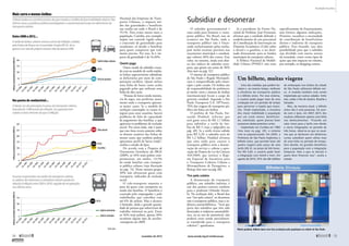 Nacional das Empresas de Trans-portes 
Urbanos, o impacto mé-dio 
das gratuidades e benefícios 
nas tarifas em todo o Brasil é de 
19,1%. Para evitar onerar mais a 
população, Curitiba, por exemplo, 
impõe um controle rígido sobre 
a concessão de gratuidades para 
estudantes, só dando o benefício 
para quem comprovar que real-mente 
precisa. Por isso, lá o im-pacto 
da gratuidade é de 14,26%. 
Quem paga 
Outro modo de subsídio cruza-do 
está no modelo de tarifa média: 
as linhas superavitárias subsidiam 
as deficitárias por meio de com-pensação 
tarifária. Quem utiliza 
uma linha de baixo custo acaba 
pagando pelos que utilizam uma 
linha de alto custo. 
“Pessoas de baixa renda moram, 
via de regra, nas periferias, justa-mente 
onde o transporte apresen-ta 
maior custo. Se o modelo de 
tarifação contemplar os custos in-tegrais 
para esses usuários, haverá 
problema de falta de capacidade 
de pagamento das famílias, o que 
agravaria os problemas de exclusão 
social. Por outro lado, não é justo 
que esse ônus recaia somente sobre 
os demais usuários das linhas de 
menor custo, que também podem 
apresentar perfil de baixa renda”, 
analisa o estudo do Ipea. 
De acordo com a Pesquisa de 
Orçamentos Familiares do IBGE 
(2009), os 10% mais pobres com-prometiam, 
em média, 13,5% 
da renda familiar com transpor-te 
público urbano (veja ilustração 
na pág. 74). Nesse mesmo grupo, 
30% não efetuavam gasto com 
transporte, indicador de exclusão 
social. 
O vale-transporte ameniza o 
peso do gasto com transporte na 
renda das famílias. O benefício é 
custeado pelo empregador e pelo 
trabalhador, que contribui com 
até 6% do salário. Mas o alcance 
é limitado, dada a grande quanti-dade 
de pessoas que sobrevivem de 
trabalho informal no país. Entre 
os 10% mais pobres, apenas 26% 
recebiam algum tipo de auxílio- 
-transporte em 2009. 
Mais carro e menos ônibus 
O Brasil andou no caminho inverso do que manda a cartilha da boa mobilidade urbana. Nos 
últimos anos, as políticas públicas privilegiaram o automóvel particular em detrimento do 
transporte coletivo 
Entre 2000 e 2012... 
A tarifa de ônibus urbano cresceu acima da inflação, medida 
pelo Índice de Preços ao Consumidor Amplo (IPCA). Já os 
gastos com veículo próprio tiveram alta de apenas 44% 
Inflação acumulada desde janeiro/2000 (%) Inflação acumulada desde janeiro/2000 (%) Inflação acumulada desde janeiro/2000 (%) 
200 
150 
100 
50 
0 
Jan./2000 
Jan./2003 
Jan./2004 
Jan./2007 
Jan./2008 
Jan./2001 
Jan./2002 
Jan./2005 
Jan./2006 
Jan./2009 
Jan./2010 
Jan./2011 
Nos postos de combustível... 
O diesel, um dos principais insumos do transporte coletivo, 
teve alta de 129% acima da inflação. Já a gasolina tem 
subido a taxas menores do que a inflação 
300 
250 
200 
150 
100 
50 
0 
Jan./2000 
Insumos importantes nas tarifas do transporte coletivo, 
os salários de motoristas e cobradores tiveram perda em 
relação à inflação entre 2003 e 2010, seguida de recuperação 
nos últimos anos 
150 
100 
50 
0 
Jan./2000 
Jan./2004 
Jan./2004 
Jan./2008 
Jan./2008 
Jan./2002 
Jan./2002 
Jan./2006 
Jan./2006 
Jan./2010 
Jan./2010 
Jan./2012 
Jan./2012 
Jan./2012 
Jan./2001 
Jan./2001 
Jan./2005 
Jan./2005 
Jan./2009 
Jan./2009 
Jan./2003 
Jan./2003 
Jan./2007 
Jan./2007 
Jan./2011 
Jan./2011 
Tarifa ônibus urbano 
IPCA 
Veículo próprio 
Óleo diesel 
IPCA 
Gasolina 
IPCA 
Salário motorista 
Salário cobrador 
192% 
125% 
44% 
254% 
125% 
122% 
125% 
Fonte: Ipea 
O subsídio governamental é 
uma saída para baratear o trans-porte 
público. No Brasil, isso só 
acontece em São Paulo, onde o 
transporte público não é finan-ciado 
exclusivamente pelas tarifas, 
pois inclui recursos previstos nos 
orçamentos municipal e estadual, 
que cobrem 20% dos custos. Esse 
valor, no entanto, ainda está abai-xo 
dos índices de subsídio euro-peus, 
que giram em torno de 50% 
(leia mais na pág. 52). 
O sistema de transporte público 
de São Paulo e Região Metropoli-tana 
é compartilhado pelo muni-cípio 
e pelo estado. Os ônibus são 
de responsabilidade da prefeitura; 
já metrô, trens e sistema de ônibus 
intermunicipal ficam a cargo do 
governo estadual. Segundo a São 
Paulo Transporte S.A. (SPTrans), 
70% das viagens de transporte pú-blico 
são feitas em ônibus. 
O prefeito de São Paulo, Fer-nando 
Haddad, informa que 
será gasto cerca de R$ 1,7 bilhão 
para subsidiar a tarifa de ôni-bus 
de R$ 3 (veja o infográfico na 
pág. 40). Se a tarifa tivesse subido 
para R$ 3,20, o subsídio seria de 
R$ 1,2 bilhão. Haddad afirmou 
que uma saída para custear o 
transporte público seria a desone-ração 
do serviço e cobrou a apro-vação 
do Projeto de Lei da Câmara 
310/2009, que institui o Regi-me 
Especial de Incentivos para 
o Transporte Coletivo Urbano e 
Metropolitano de Passageiros, o 
­Reitup 
(leia mais na pág. 68). 
Tiro pela culatra 
A desoneração do transporte 
público, um subsídio indireto, é 
um dos pontos centrais também 
para o professor Orlando Stram-bi. 
Na avaliação dele, o Brasil deu 
um “tiro pela culatra” ao desonerar 
não o transporte público, mas a in-dústria 
automobilística. “Será que 
parte dos subsídios que têm sido 
destinados à indústria automobilís-tica, 
ou ao uso do automóvel, não 
poderia estar sendo parcialmen-te 
transferido para o transporte 
­coletivo?”, 
questionou. 
Já o presidente da Frente Na-cional 
de Prefeitos, José Fortunati, 
afirmou que a entidade defende o 
estabelecimento de um percentual 
da Contribuição de Intervenção no 
Domínio Econômico (Cide) sobre 
o álcool e a gasolina, a ser desti-nado 
diretamente para os fundos 
­municipais 
de transporte urbano. 
A Política Nacional de Mobili-dade 
Urbana (PNMU) não trata 
Realidade Brasileira 
especificamente de financiamento, 
mas fornece algumas indicações. 
Primeiro, reconhece a necessidade 
de contribuição de beneficiários 
diretos e indiretos do transporte 
público. Para Strambi, isso abre 
possibilidade para que o subsídio 
seja dividido com outros setores 
da sociedade, como certos tipos de 
ações que têm impacto no trânsito, 
por exemplo, os shopping centers. 
Subsidiar e desonerar 
Um bilhete, muitas viagens 
Uma das medidas que podem ba-ratear 
e, ao mesmo tempo, melhorar 
a eficiência do transporte público 
é o bilhete único. Por esse sistema, 
o usuário pode pegar mais de uma 
condução em um período de tempo 
para percorrer o trajeto que neces-sita. 
Onde implantada, a iniciativa 
deu maior mobilidade à população 
por um custo menor, benefician-do, 
sobretudo, quem precisa fazer 
­sucessivos 
deslocamentos curtos. 
Implantado em Curitiba em 1982 
(leia mais na pág. 45), o sistema 
vem se popularizando. Em 2004, a 
Prefeitura de São Paulo implantou o 
bilhete único, que permite fazer até 
quatro viagens pelo preço de uma 
tarifa (R$ 3), no prazo de três horas. 
Por R$ 4,65, o usuário pode fazer 
a integração com metrô e trem. Em 
agosto de 2013, 33% dos 86 milhões 
de embarques nos ônibus da cidade 
de São Paulo utilizaram bilhete úni-co. 
A medida também está sendo 
implantada por outras cidades. Entre 
elas, estão o Rio de Janeiro, Brasília e 
Salvador. 
Mas, da maneira atual, o bilhete 
único não é uma panaceia. De acor-do 
com o Ipea, em 2007, 60% dos 
usuários utilizavam apenas uma linha 
nos deslocamentos. “Fixando um 
valor único para a tarifa com direito 
a várias integrações no período de 
três horas, observa-se que os usuá-rios 
que se deslocam em distâncias 
curtas subsidiam quem utiliza mais 
de uma linha no período de tempo. 
Sem dúvida, há grandes benefícios 
para a população com a integração 
­temporal. 
Mas o que se discute é 
quem deve financiar isso”, avalia o 
estudo. 
Metrô paulista: bilhete único teve boa aceitação pela população na cidade de São Paulo 
CIETE SILVÉRIO/GOVERNO DE SÃO PAULO 
34  novembro de 2013 www.senado.leg.br/emdiscussao  35 
SUMÁRIO 
 