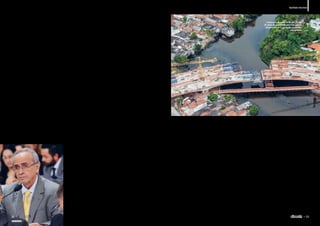 Lei exige planejamento e integração 
Sancionada em janeiro de 2012 
e efetivamente em vigor desde 
abril daquele ano, a Lei 12.587 
trouxe a expectativa de que o pro-blema 
do transporte e do caos ur-bano 
possa começar a ser resolvido 
no país. A chamada Lei da Mobi-lidade, 
em vez de detalhar medi-das, 
fixa princípios, como a prio-ridade 
ao transporte público cole-tivo 
e a formas de transportes não 
motorizados, integração da polí-tica 
de mobilidade com a política 
de uso e controle do solo e redu-ção 
dos custos ambientais, sociais 
e econômicos dos deslocamentos 
urbanos. Se for cumprida integral-mente, 
a nova lei exigirá que cada 
novo viaduto, rua ou qualquer ou-tra 
obra que vá interferir no tráfe-go 
de veículos só seja implementa-da 
depois de cuidadosa análise. 
Municípios com mais de 20 
mil habitantes são obrigados, pela 
nova lei, a apresentar até 2015 pla-nos 
de mobilidade urbana, que de-verão 
ser revistos a cada dez anos 
e integrados aos planos diretores 
locais. Sem isso, a prefeitura não 
poderá pleitear recursos federais 
para qualquer obra de transporte 
público. Cálculos do IBGE indi-cam 
que o número de municípios 
obrigados a ter um plano do tipo 
saltará dos atuais 38 para 1.669. 
A lei tramitou por 17 anos no 
Congresso Nacional. Um tempo 
longo, mas que, segundo os espe-cialistas, 
terminou com um bom 
resultado, mesmo com falhas con-sideradas 
graves, como a omissão 
sobre as calçadas como vias pú-blicas 
(leia mais na pág. 50). Com 
objetivos, princípios e diretrizes 
claramente traçados em seu texto, 
o Ministério das Cidades aposta 
na lei e no aporte de recursos pú-blicos 
federais para acelerar o pro-cesso 
de aumento da eficiência do 
transporte e da qualidade de vida 
das cidades. 
“Primeiro, o objetivo de melho-ria 
da acessibilidade e da mobili-dade. 
Segundo, contribuir para o 
acesso universal à cidade. Terceiro, 
reduzir desigualdades e promover 
a inclusão, missão que acaba sendo 
atribuída ao transporte, mas, na 
verdade, ao que o transporte faz 
com a cidade ou ao que a cidade 
faz com os transportes”, descreve 
Orlando Strambi. 
“A legislação é super avançada. 
Agora, as ações dos gestores públi-cos 
para priorizar o transporte pú-blico 
e adotar instrumentos como 
pedágio urbano, cobrança por es-tacionamento 
em áreas públicas e 
taxação sobre a gasolina contam 
com um arcabouço jurídico de 
retaguarda”, diz Carlos Henrique 
Ribeiro de Carvalho, pesquisador 
do Ipea e autor de vários estudos 
sobre mobilidade. 
Outro princípio da PNMU é o 
desenvolvimento sustentável das 
cidades. Ela fala também na justa 
distribuição de benefícios e ônus. 
No caso do transporte urbano, 
há diversos beneficiários, o que 
tem implicações para o financia-mento, 
que tem sido tratado de 
forma muito convencional. Basta 
imaginar uma cidade na qual o 
­transporte 
foi reduzido ou sus-penso 
por alguma greve. A cida-de 
para de funcionar. Ou seja, há 
benefícios que vão além dos usuá-rios, 
e a gente não reconhece isso. 
Há, também, a preocupação 
com a distribuição e o uso do es-paço 
viário. No caso da infraestru-tura 
de superfície e infraestrutura 
viária em geral, saber como usar 
esse espaço adicional é essencial 
para o equilíbrio do ambiente ur-bano. 
“Tem que haver integração 
do setor imobiliário com o pla-nejamento 
da cidade, com o fator 
transporte, que é preponderante, 
com a qualidade de vida da popu-lação. 
Temos alternativas hoje no 
mundo”, assegura o senador Cíce-ro 
Lucena (PSDB-PB), ao comen-tar 
uma das diretrizes da PNMU, 
que é a integração da política de 
desenvolvimento urbano com as 
outras políticas setoriais — habi-tação, 
saneamento básico, planeja-mento 
e gestão do uso do solo. 
“Não há dúvida de que os pla-nos 
diretores das cidades são as 
peças fundamentais para mudar 
essa realidade. Eles devem, entre 
outras soluções, propor políticas 
habitacionais para privilegiar a 
consolidação de áreas urbanas já 
ocupadas, como prédios sem uso 
no centro, ou revitalizar bairros 
degradados. Essas medidas fazem 
com que as cidades se adensem 
em áreas que já contam com in-fraestrutura. 
Os planos diretores 
precisam também cuidar dos pro-jetos 
de expansão urbana, preven-do 
redes integradas de transportes 
e trânsito para as novas regiões. 
E também precisam controlar a 
implantação, em áreas já ocupa-das, 
de novos shopping centers, 
edifícios de escritórios, faculdades 
e outros empreendimentos que 
geram muito tráfego”, escreveu 
o engenheiro e deputado federal 
Paulo Simão (PSD-MG), membro 
do Conselho de Desenvolvimento 
Econômico e Social (CDES), no 
livro Em Busca da Melhor Cidade 
— análises, ideias e soluções para 
um município do Brasil. 
Obras de mobilidade da 
Copa ficam para depois 
Os planos do governo federal 
para aumentar a mobilidade ur-bana 
das 12 cidades-sede dos jo-gos 
da Copa do Mundo de 2014 
incluem hoje dois VLTs, 15 BRTs, 
26 corredores de ônibus e novas 
vias públicas, além de construção 
de estações, terminais e centros 
de controle de tráfego, num total 
de 53 intervenções urbanas. Essas 
obras foram apontadas como o 
maior legado que a realização da 
Copa deixaria para o país. 
Em 2010, os governos fede-ral, 
estaduais e municipais com-prometeram- 
se a executar 50 
projetos, investindo um total de 
R$ 11,46 bilhões, dos quais R$ 5 
bilhões viriam do governo federal. 
A maior parte (R$ 4,63 bilhões, 
ou 40% do total) seria destina-da 
a sistemas BRT e cerca de R$ 
1,5 bilhão (13%), à construção de 
corredores de ônibus comuns. 
Estava prev ista ainda a 
­construção 
de dois monotrilhos: 
um em São Paulo (leia mais na 
pág. 46) e outro em Manaus, num 
total de R$ 4,16 bilhões (36% do 
total), além de R$ 630 ­milhões 
destinados para os VLTs. Essas 
são as obras nas quais o governo 
­federal 
prometeu injetar recur-sos, 
naquela que seria a chamada 
Matriz de ­Responsabilidades 
da 
Copa 2014. 
Atraso 
De 2010 para cá, mudanças 
de planejamento e atrasos em 
Realidade Brasileira 
­licitações, 
desapropriações e licen-ças 
ambientais, além de demora 
na liberação de verba, atingiram 
praticamente todas as obras. Até 
agora, foram canceladas 13 obras 
em dez cidades-sede: em Manaus, 
o Monotrilho Leste-Centro e o 
BRT do Eixo Oeste-Centro; em 
São Paulo, o monotrilho da Linha 
17-Ouro; em Brasília, o VLT; em 
Curitiba, a requalificação das vias 
do Corredor Metropolitano; em 
Natal, a reestruturação da Aveni-da 
Engenheiro Roberto Freire; em 
Salvador, o BRT no Corredor Ae-roporto- 
Acesso Norte; em Forta-leza, 
o Corredor Expresso Norte- 
-Sul e o BRT; em Belo Horizonte, 
o BRT Pedro II-Carlos Luz; em 
Porto Alegre, o BRT Assis ­Brasil; 
Cícero Lucena: desenvolvimento 
urbano deve associar planejamento de 
transportes, habitação e uso do solo para 
promover qualidade de vida 
Construção de ponte no Recife: 13 das 
53 obras de mobilidade previstas para as 
cidades-sede da Copa foram canceladas 
pelo governo 
ANA ARAÚJO/PORTAL DA COPA 
PEDRO FRANÇA/AGÊNCIA SENADO 
novembro de 2013 www.senado.leg.br/emdiscussao  37 
36  
SUMÁRIO 
 