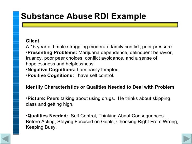 Presenting problem for depression example picture