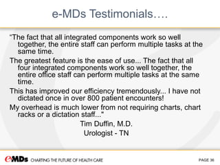 e-MDs Summary Overview | PPT