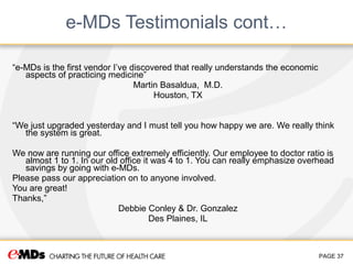 e-MDs Summary Overview | PPT