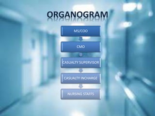 First Aid Organogram Accident & emergency Department | PPTX