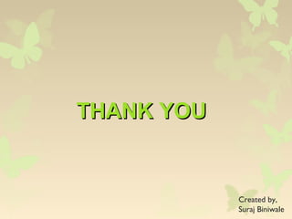 Created by,
Suraj Biniwale
THANK YOUTHANK YOU
 