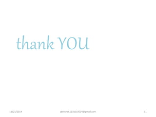 thank YOU 
11/25/2014 abhishek1235010004@gmail.com 31 
