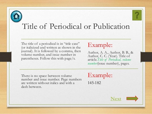 Apa deliverable